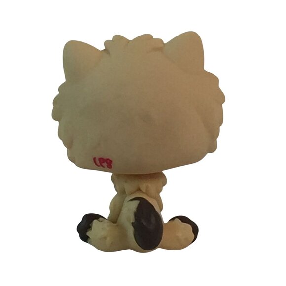 Littlest Pet Shop LPS #1208 Chow Chow Puppy Dog Blue Dot Eyes Flower Cheek - Picture 3 of 7